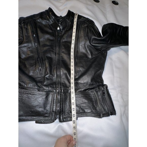 Vintage 4Star Leather Jacket Biker Moto Flight Bomber Jacket Armored Sz 44 - Picture 10 of 11